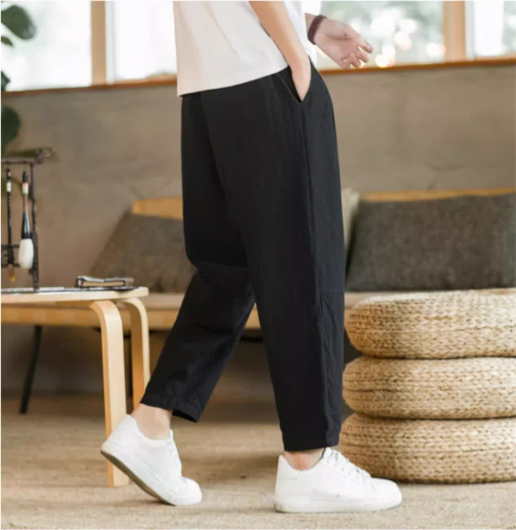 Cotton Linen Baggy Pants