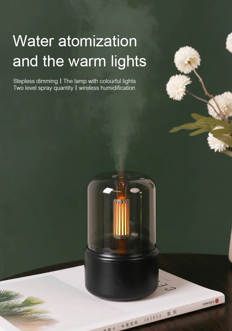 KINSCOTER Aromatherapy Essential Oil Fragrance Diffuser, Electric USB Aroma Diffuser, Mini Bedroom Ultrasonic Air Humidifier