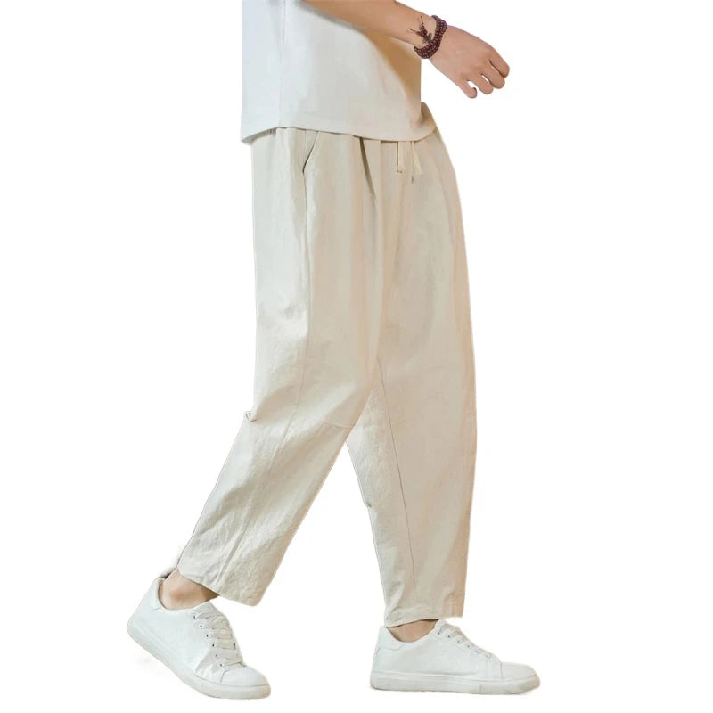 Cotton Linen Baggy Pants