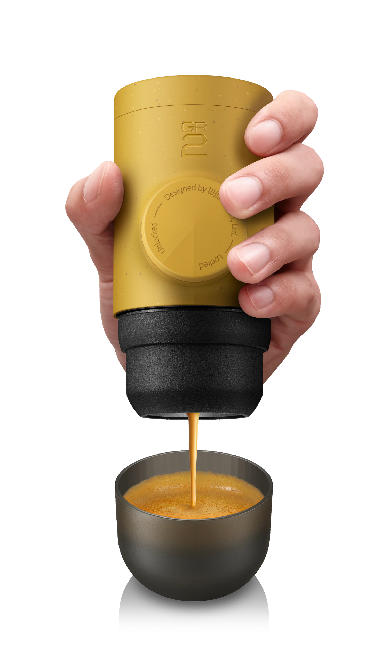 WACACO Minipresso GR2, No Electricity, Espresso Machine for Outdoor Compatible Ground Coffee, Portable Coffee Maker,