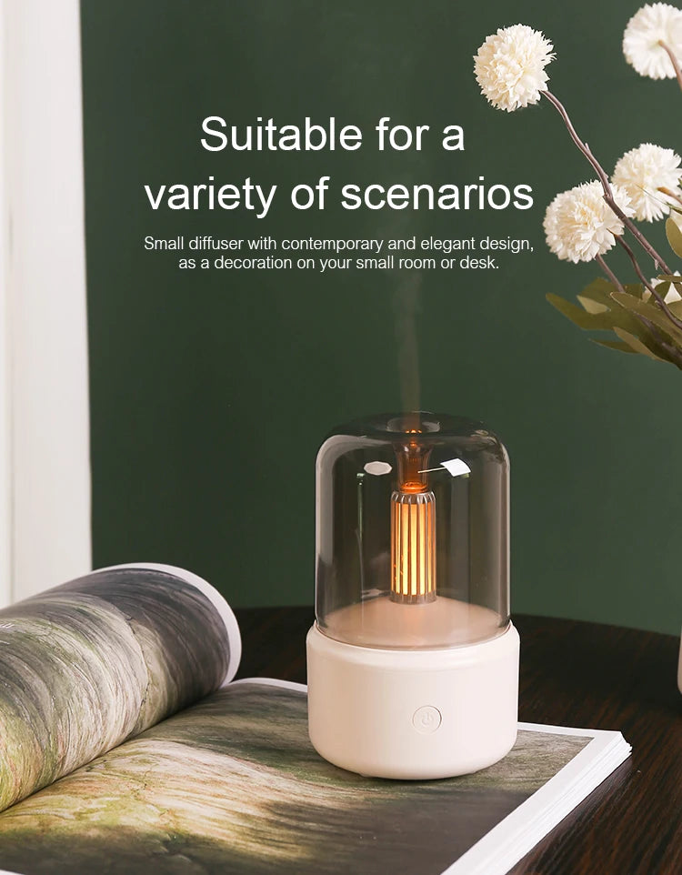 KINSCOTER Aromatherapy Essential Oil Fragrance Diffuser, Electric USB Aroma Diffuser, Mini Bedroom Ultrasonic Air Humidifier