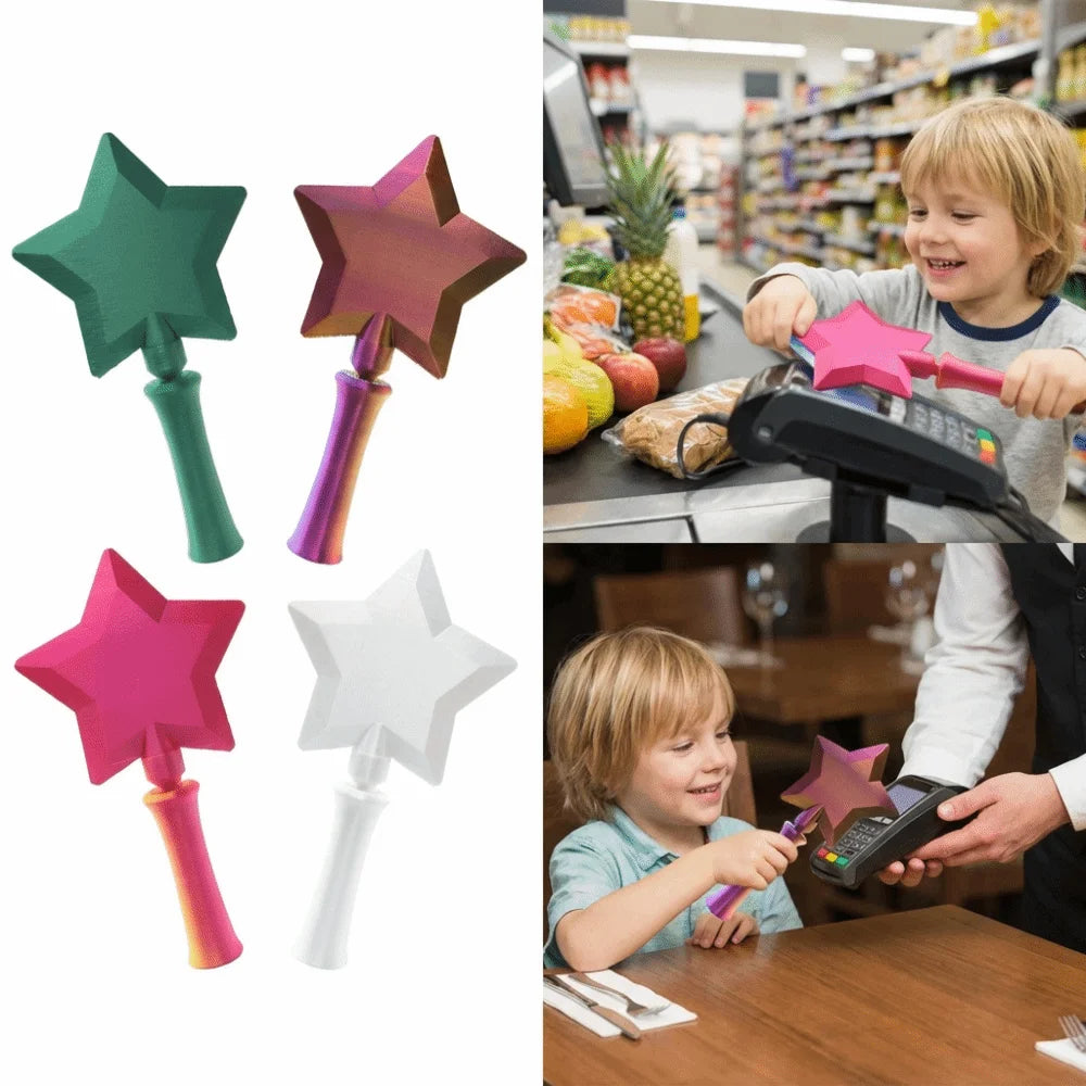 Creative 3D Printed Wand Tap To Pay Stretchable Lightweight Star Magic Wand Holder Cute Portable Contactless Payment Sleeve