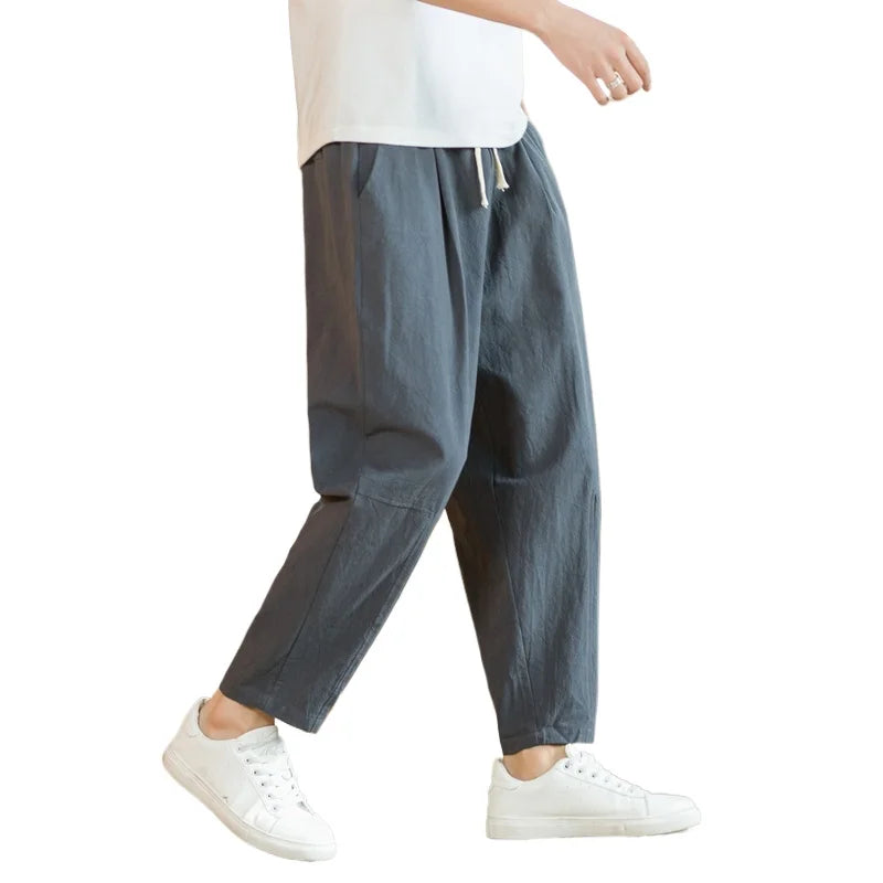 Cotton Linen Baggy Pants
