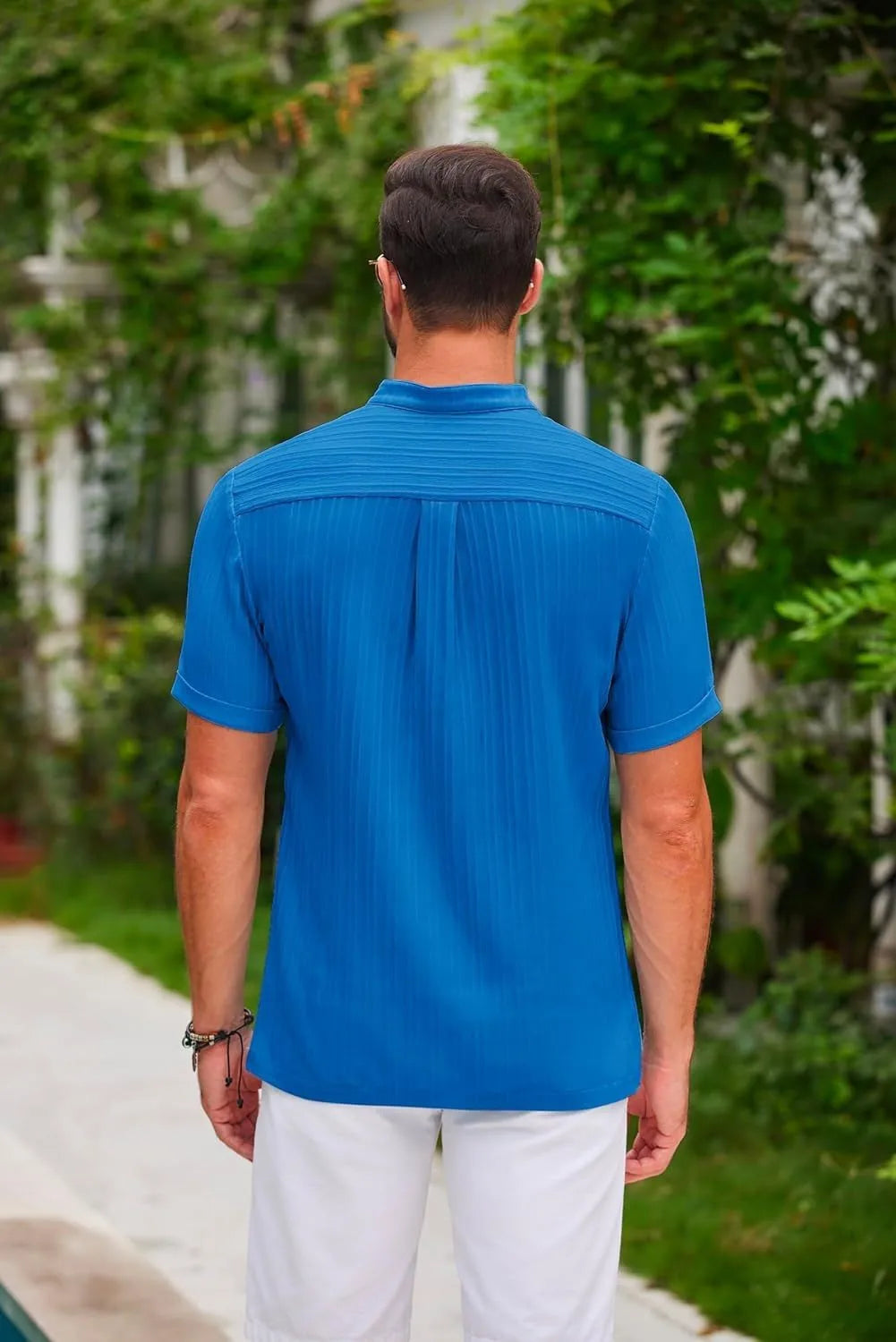 Men's Hawaiian Linen Henley Shirt