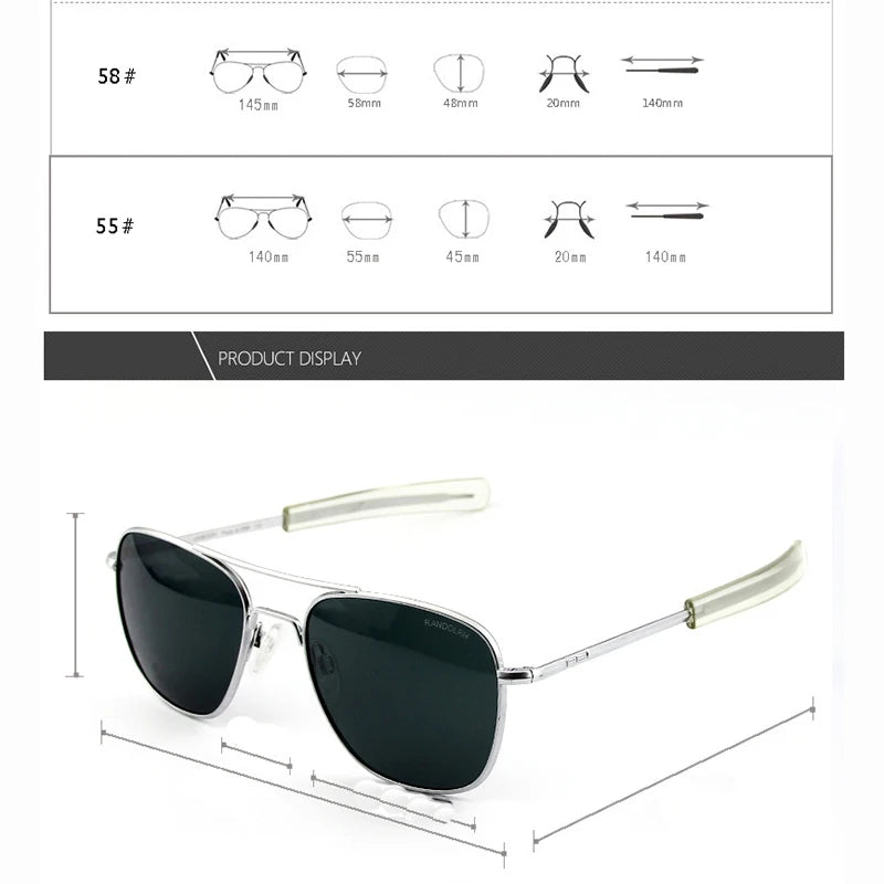 Men's Military Pilot Sunglasses