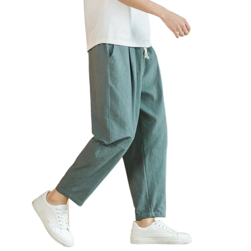 Cotton Linen Baggy Pants
