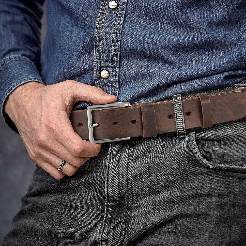 Men's Genuine Cowskin Leather Belt