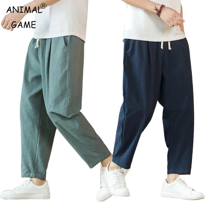 Cotton Linen Baggy Pants