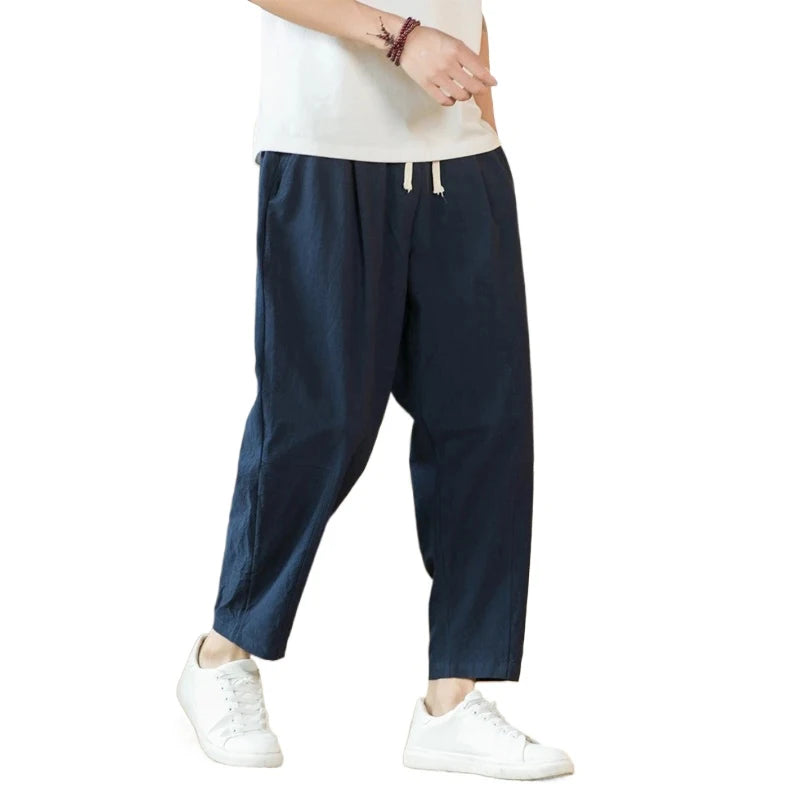 Cotton Linen Baggy Pants