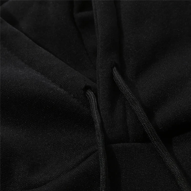 Men Tracksuit 2 Pieces Sets Hooded Sweatshirt +Drawstring Pants Male Hoodies Running Sportswear Men Women Autumn Sportwear