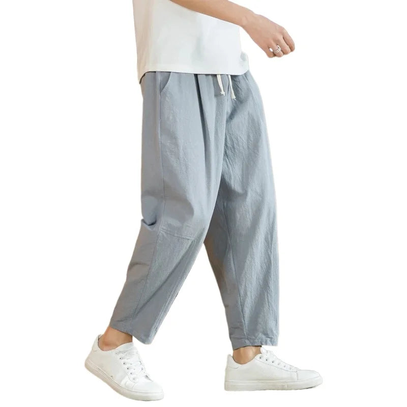 Cotton Linen Baggy Pants