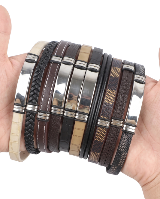 Handmade Vintage Leather Cuff Bracelets