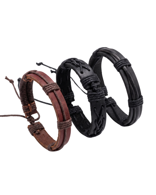 Handmade Vintage Leather Cuff Bracelets