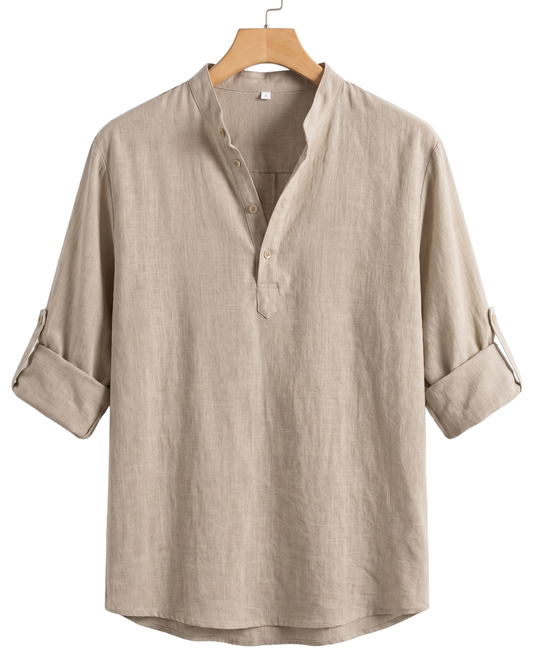Men's Casual Linen Beach Shirt