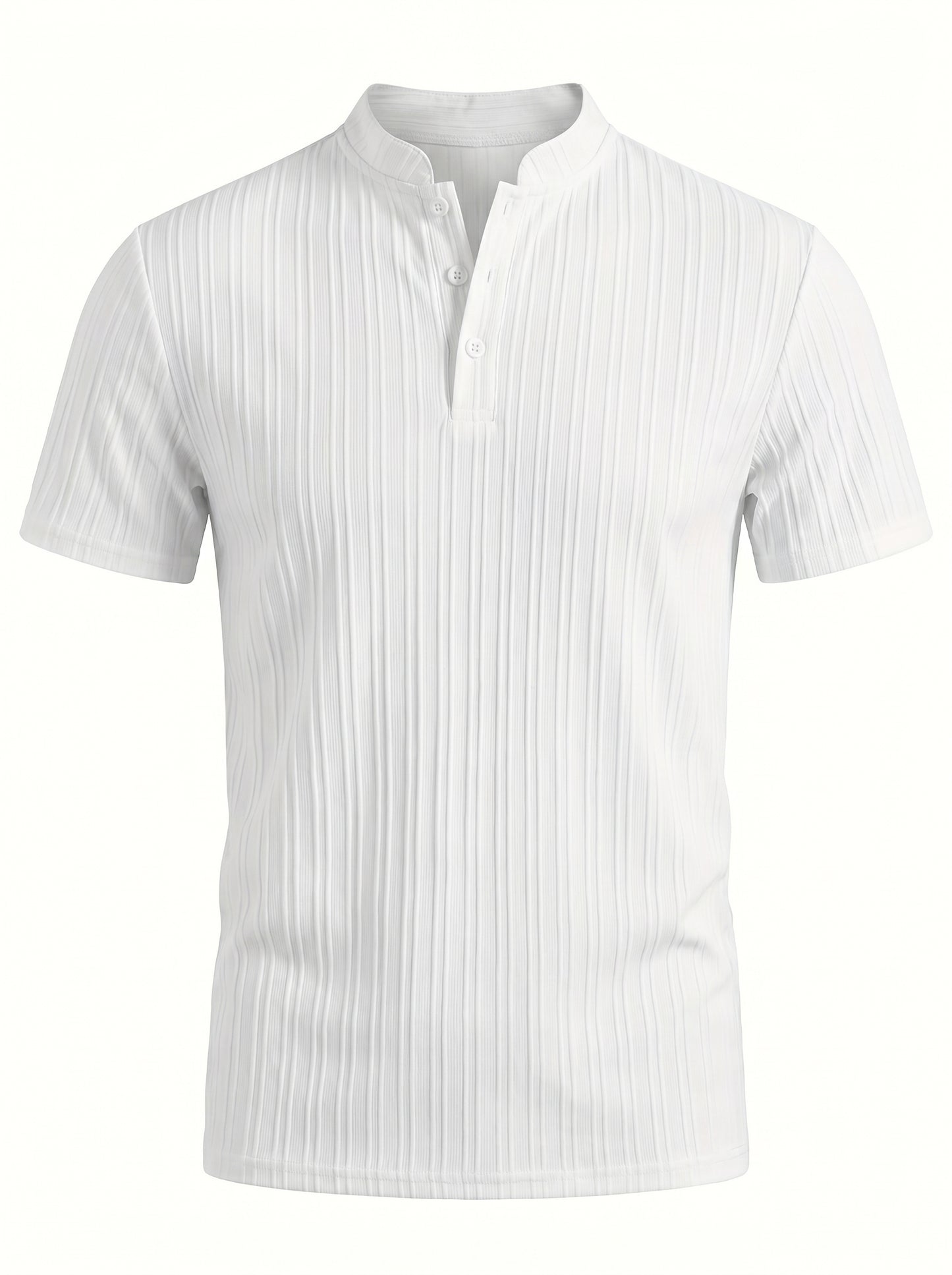 Men's Hawaiian Linen Henley Shirt