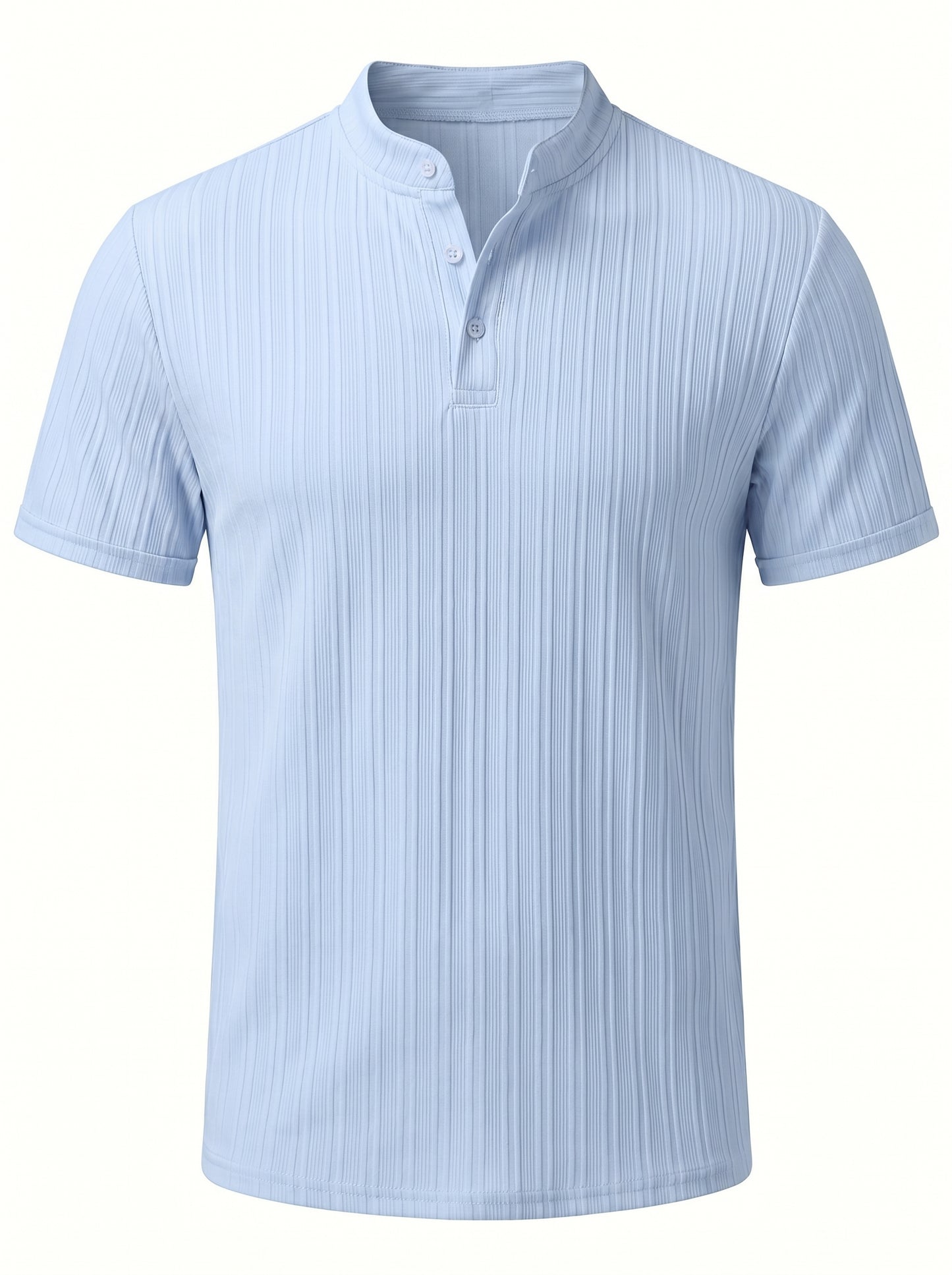 Men's Hawaiian Linen Henley Shirt
