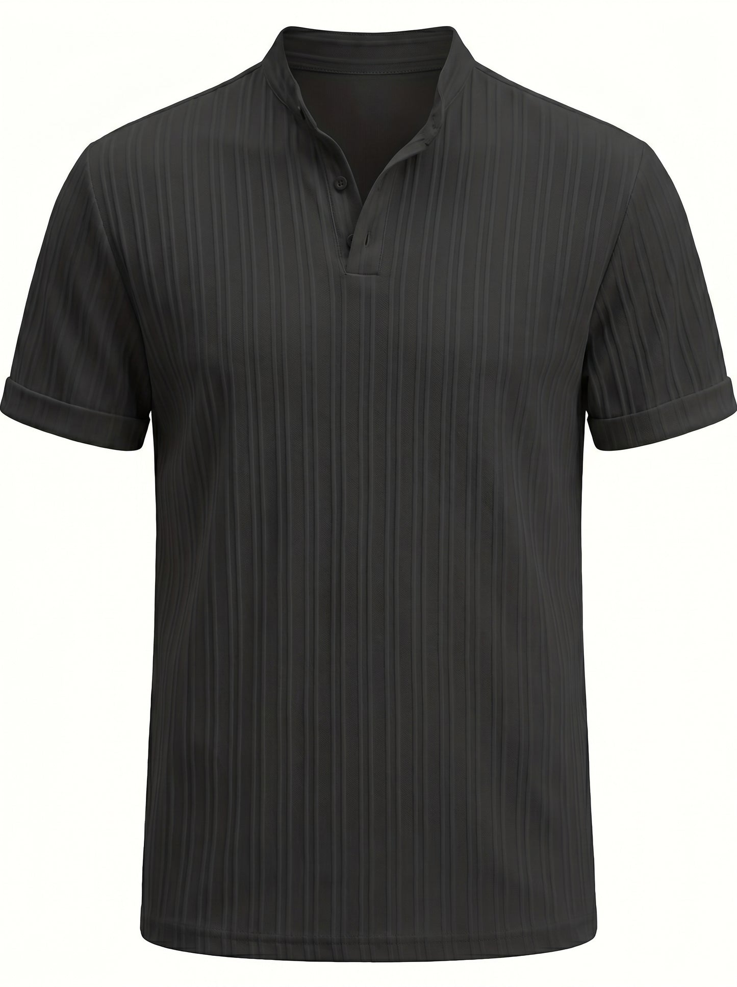Men's Hawaiian Linen Henley Shirt